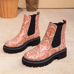 Women__ Chunky Chelsea Boots with Colorful Prints