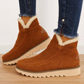 Women__ Cozy Mid-Ankle Suede Boots with Fleece Lining