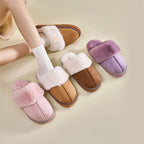 Women__ Indoor Winter Slippers with Faux-Fur Lining