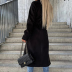 Women__ Double-Button Long Coat with Side Pockets