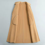Women__ Double-Sided Long Coat with Rounded Collar