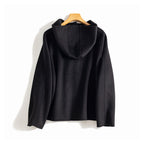 Women__ Double-Sided Wool Hooded Coat with Buttons