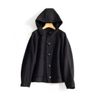 Women__ Double-Sided Wool Hooded Coat with Buttons