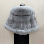 Women__ Faux Fur Cape Scarf with Wide Collar