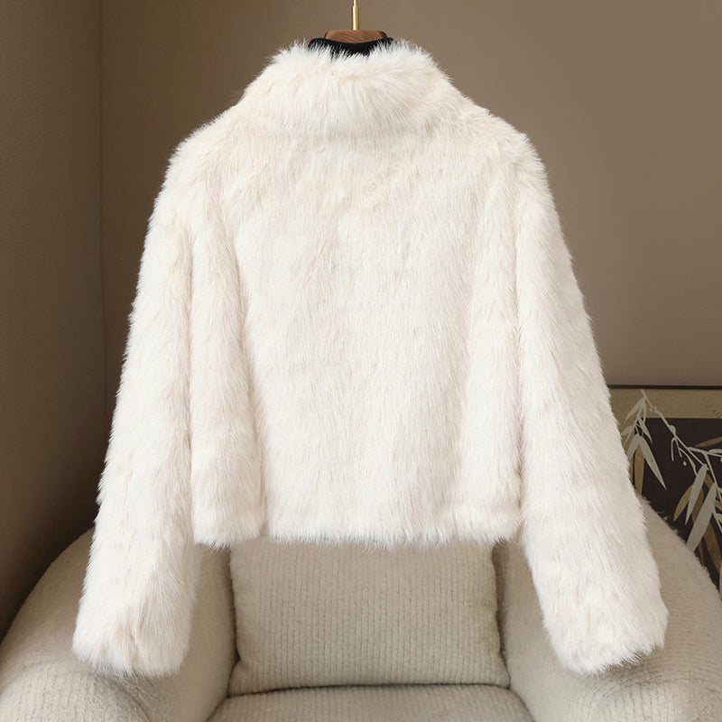 Women__ Faux Fur Short Coat