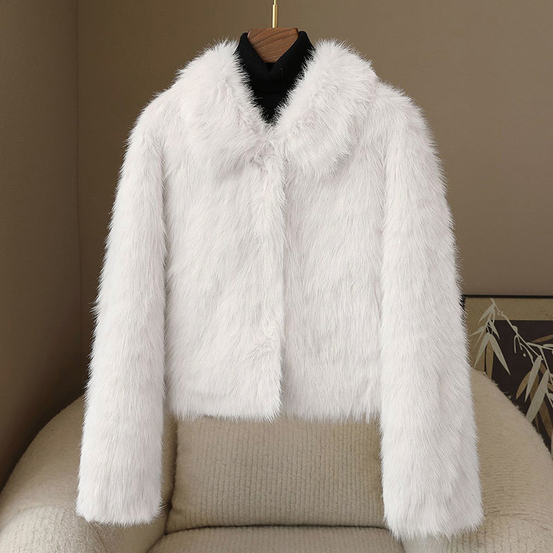 Women__ Faux Fur Short Coat