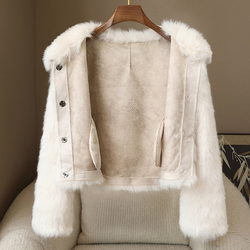 Women__ Faux Fur Short Coat