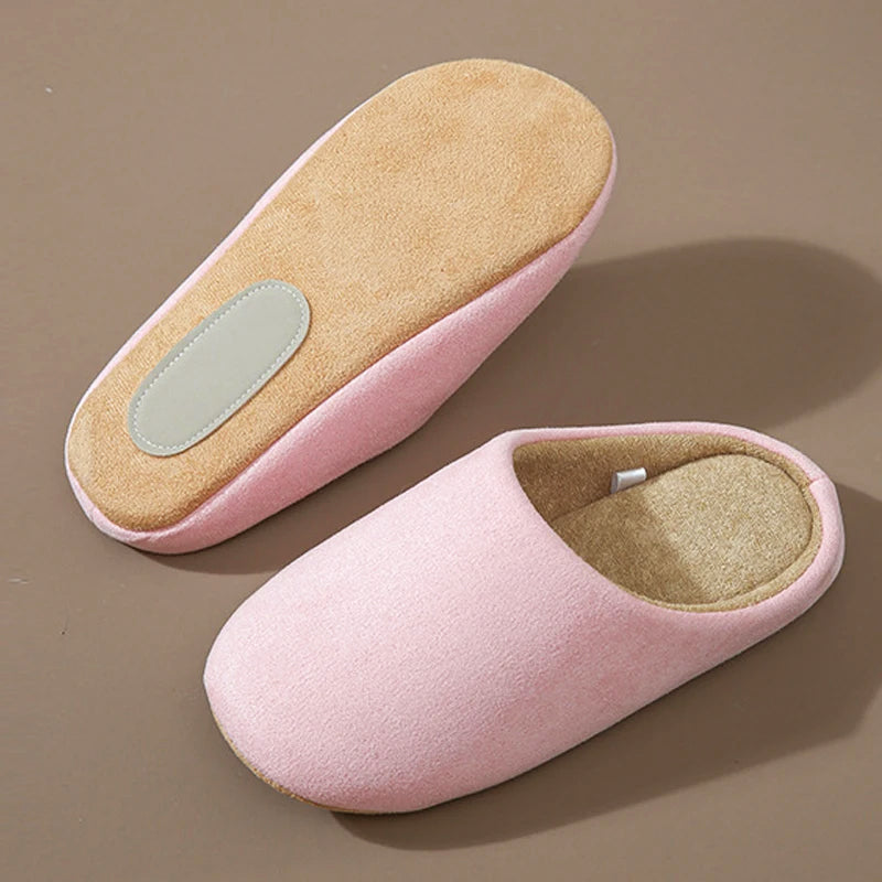 Women__ Faux Suede Indoor Slippers with Plush Lining