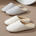 Women__ Faux Suede Indoor Slippers with Plush Lining