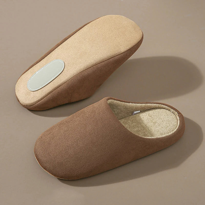 Women__ Faux Suede Indoor Slippers with Plush Lining