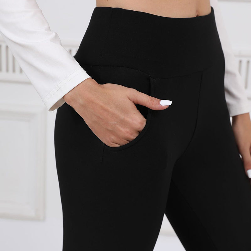 Women__ Fleece-Lined Thermal Leggings with Pockets