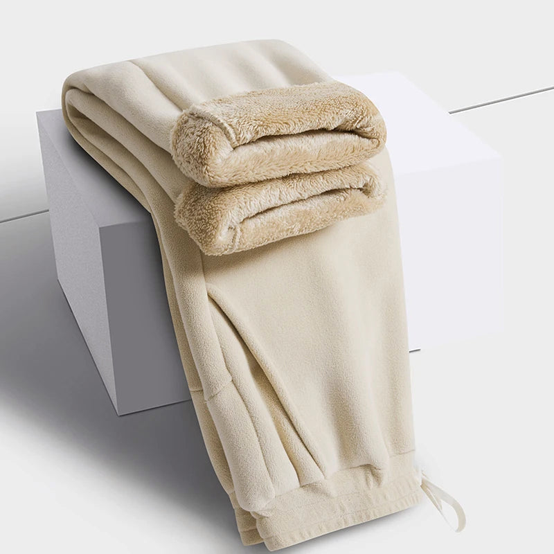 Women__ Fleece Sweatpants with Fluffy Inner Lining