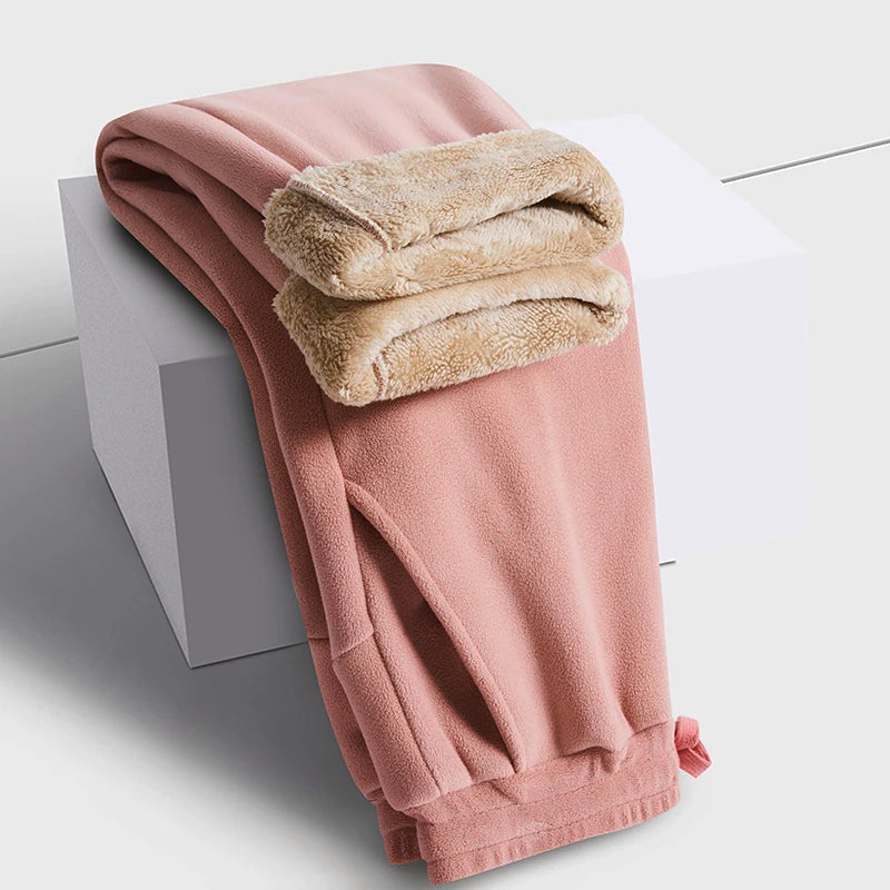 Women__ Fleece Sweatpants with Fluffy Inner Lining