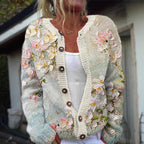 Women__ Floral Button-Front Cardigan