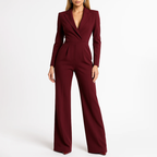 Women__ Formal Wide-Leg Jumpsuit with V-Neckline
