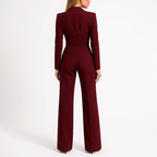 Women__ Formal Wide-Leg Jumpsuit with V-Neckline
