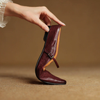 Women__ Genuine Leather Mules with Mary Jane Strap