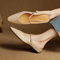 Women__ Genuine Leather Mules with Mary Jane Strap