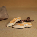 Women__ Genuine Leather Mules with Mary Jane Strap