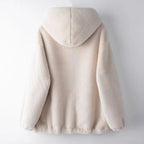 Women__ Hooded Faux Fur Jacket with Relaxed Fit