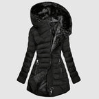 Women__ Hooded Long Puffer Coat with Plush Interior