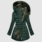 Women__ Hooded Long Puffer Coat with Plush Interior