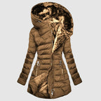 Women__ Hooded Long Puffer Coat with Plush Interior
