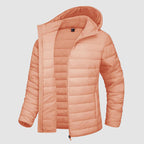 Women__ Hooded Puffer Jacket with Zip Pockets