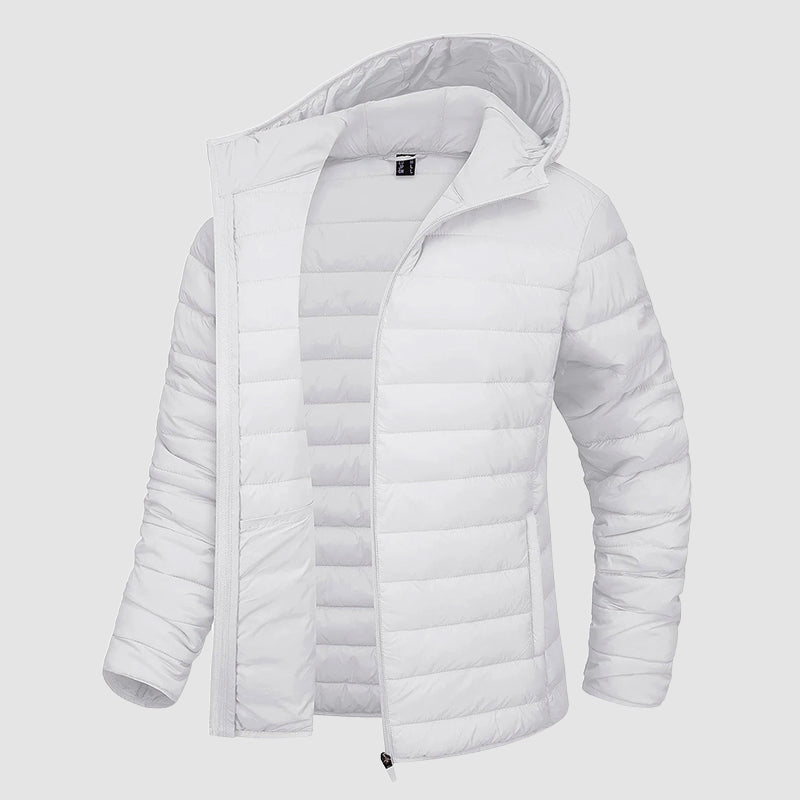 Women__ Hooded Puffer Jacket with Zip Pockets