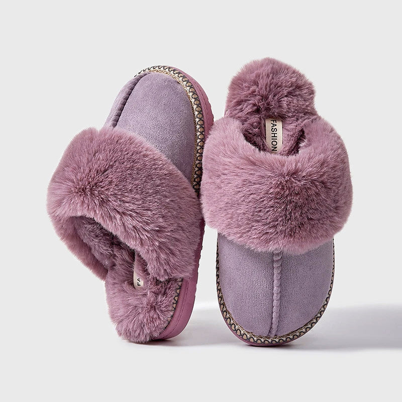 Women__ Indoor Winter Slippers with Faux-Fur Lining