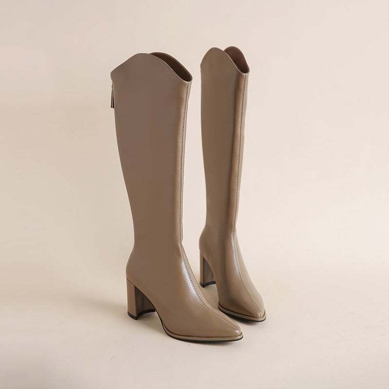 Women__ Knee-High Block-Heel Dress Boots