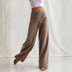 Women__ Knit Pants with Relaxed Wide Leg Fit