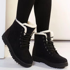Women__ Lace-Up Winter Ankle Boots with Faux-Fur Lining