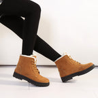 Women__ Lace-Up Winter Ankle Boots with Faux-Fur Lining