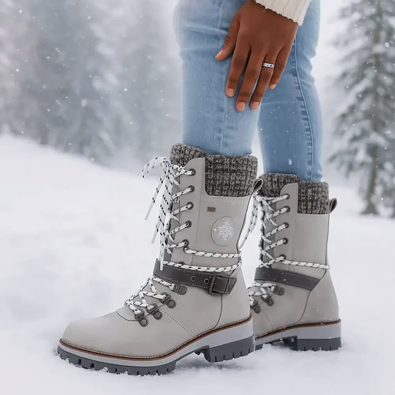 Women__ Lace-Up Winter Boots with Knit Collar