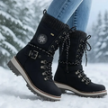 Women__ Lace-Up Winter Boots with Knit Collar