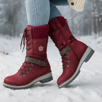 Women__ Lace-Up Winter Boots with Knit Collar
