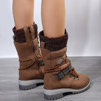 Women__ Lace-Up Winter Boots with Knit Collar