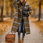 Women__ Long Coat with Wide Collar in Various Colors