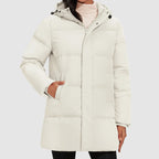 Women__ Long Quilted Puffer Jacket with Down Filling