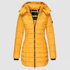 Women__ Long Slim-Fit Puffer Jacket with Hood