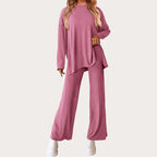 Women__ Lounge Set with Long Sleeve Top and Pants