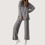 Women__ Lounge Set with Long Sleeve Top and Pants