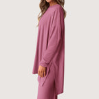 Women__ Lounge Set with Long Sleeve Top and Pants