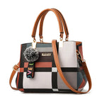 Women__ Medium Plaid Shoulder Handbag with Long Strap
