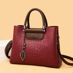 Women__ Medium Textured Shoulder Bag with Braided Handles