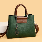 Women__ Medium Textured Shoulder Bag with Braided Handles