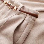 Women’s Thick Wool-Look Wide-Leg Pants