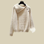 Women’s Three-Piece Knit Pants Sweater and Puffer Vest Set