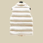Women’s Three-Piece Knit Pants Sweater and Puffer Vest Set